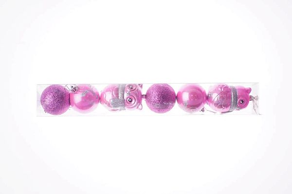 Набор шаров 6 см 6 шт зеленый S-13081