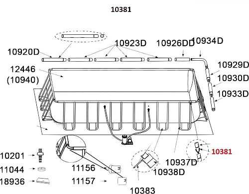 													Пружинный зажим для прямоугольных бассейнов 10382 фото 2