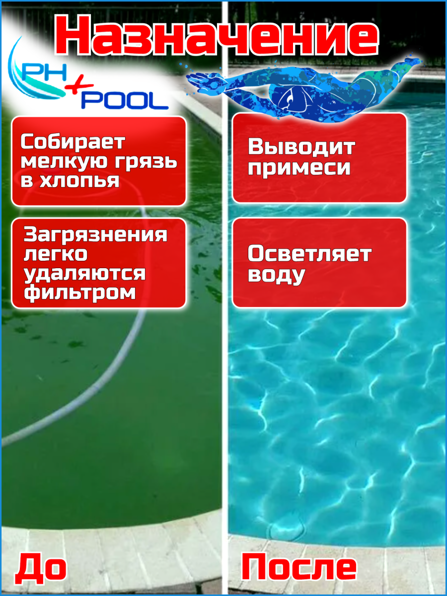 Коагулянт PH+POOL быстрый 5 л. Жидкий 340002/340021 фото 5 Коагулянт PH+POOL быстрый 5 л. Жидкий 340002/340021 фото 5
