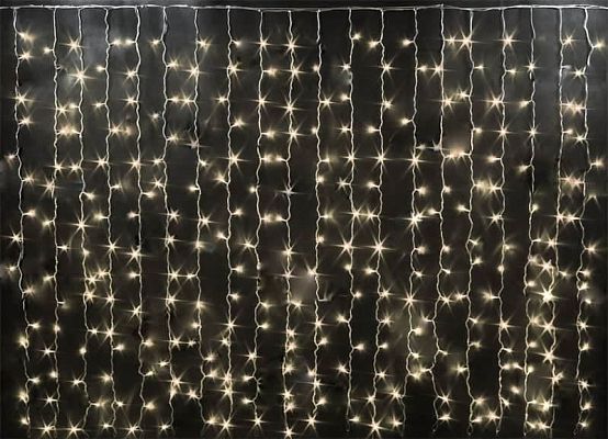 Светодиодный занавес штора 2х4 м 800 LED белый теплый К130-739