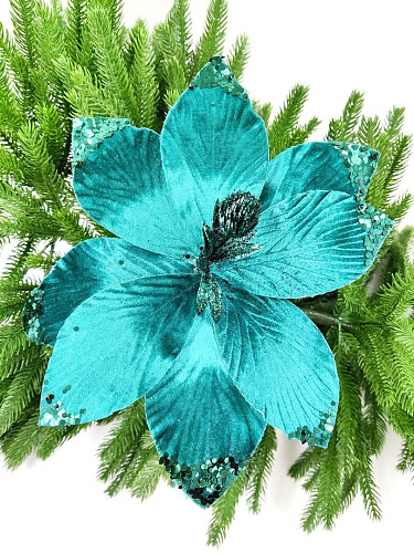 													Цветок темно-зеленый d 24 см 99222401green фото 4