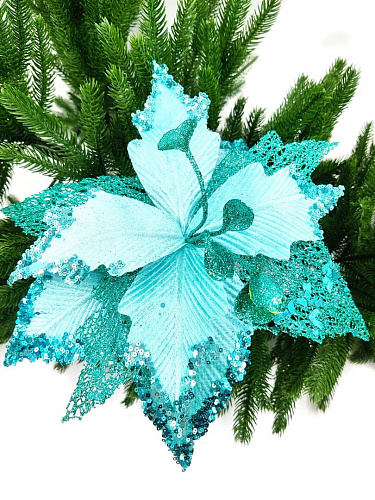 													Цветок бирюзовый d 35 см Flo-12-5Bir фото 3