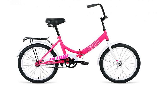 Велосипед городской складной ALTAIR City 20" 14" 1 ск. розовый/белый RBKT1YF01005 2021