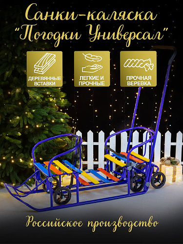 													Санки-коляска детские Погодки Универсал 1 синий 7361591