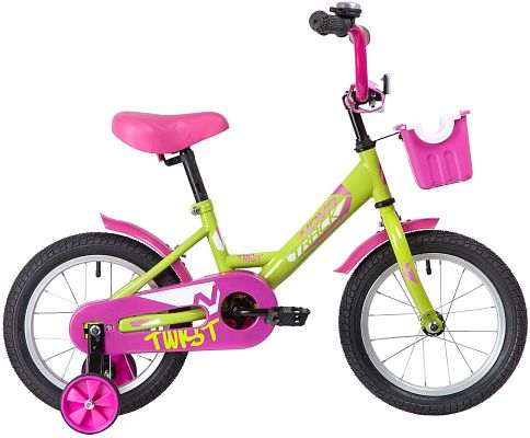 Велосипед детский Novatrack TWIST 14" XS 1 ск. зеленый 141TWIST.GN20 2020