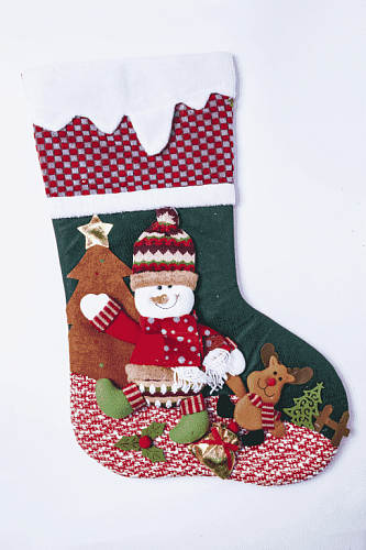 													Носок рождественский 70*50 см красный  9817938 фото 2