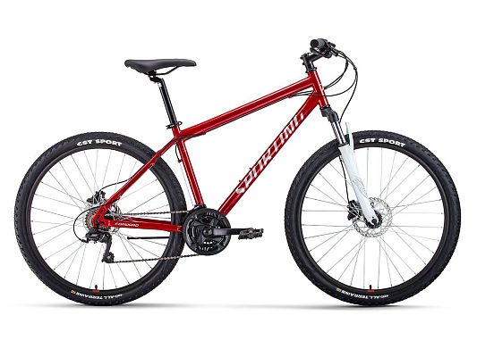 Велосипед горный FORWARD Sporting 3.2 HD 27.5" 19" темно-красный/серебристый RBK22FW27881 2022 г.