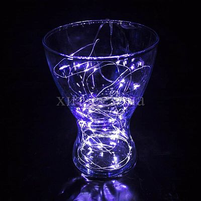 Светодиодная нить Роса 4 м, белый холодный 40 LED, статичный, провод жемчужный, 2018806 Cold White