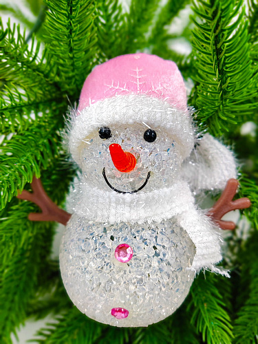 													Снеговик 12 см розовый 27010P