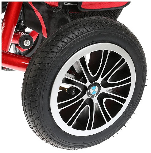 													Детский трехколесный велосипед с ручкой BMW M-N1210-RED красный (588) фото 8