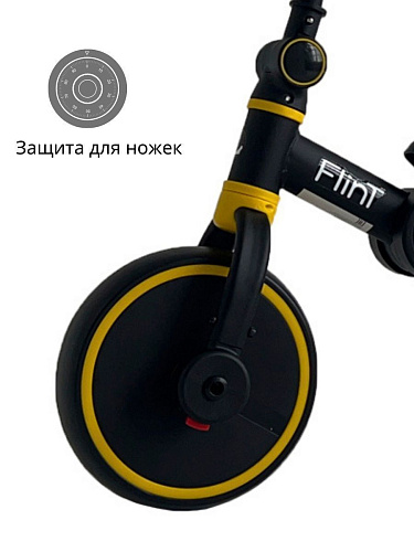 													Велосипед трехколесный Bubago Flint черный/желтый BG-F-109-3  фото 11