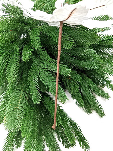 													Цветок белый d 21 см Flo-31 фото 2