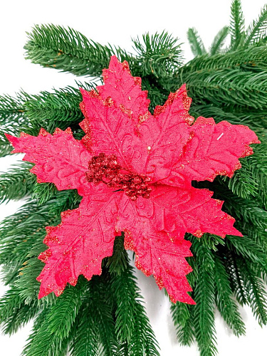 													Цветок красный d 23 см Al-9202-5r фото 2