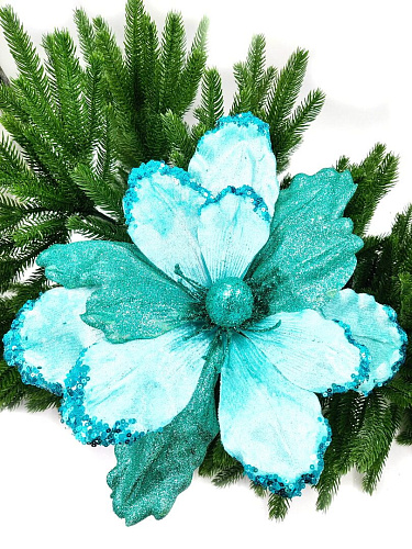 													Цветок бирюзовый d 32 см Flo-12-2Bir фото 2