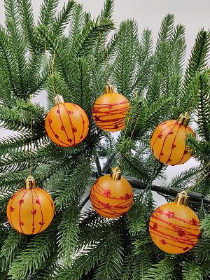 Набор шаров 5 см 6 шт желтый HLC-000113Y