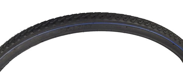 Велопокрышка DELI 28" 700x37C (37-622) SA-207 BK w/ BLUE LINE  черный-синий D28207