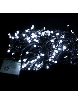 Уценка Светодиодная гирлянда нить 12 м м, белый холодный 140 LED, , провод , К130-113