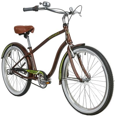 Велосипед круизёр Stinger CRUISER 3SM 26" 18" 3 ск. коричневый 26AHC.CRUISNEXM.18BN1 2020