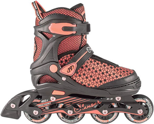													Роликовые коньки Tech Team Glamour, 35-38 Black - Orange, , 00009779