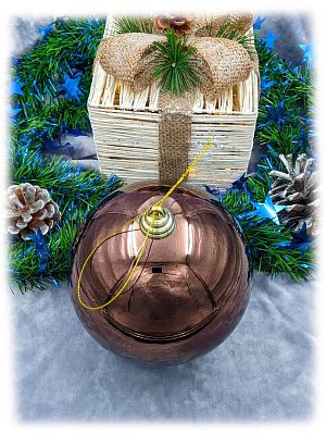 Шар 15 см 1 шт коричневый 150SP01-01C