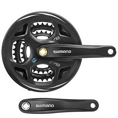 Система шатунов Shimano  Altus, M311 с защитой, под квадрат, 48-38-28T, 175 мм, 31012070