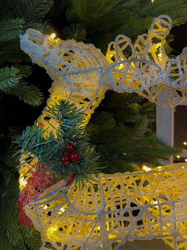 													Светодиодная фигура Олень  белый 50 см  К130-575 фото 4