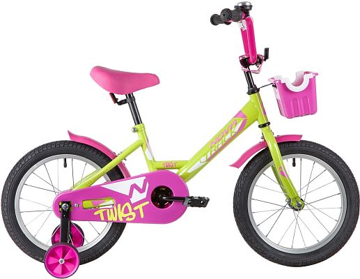 Велосипед детский Novatrack TWIST 16" 9" 1 ск. зеленый/розовый 161TWIST.GNP20 2020