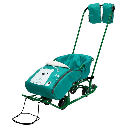 													Санки с набором аксессуаров детские Тимка 5УН зеленый 9441486/Т5УН/З