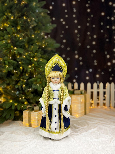 													Снегурочка  45 см синий, золотой YD18008-ББ