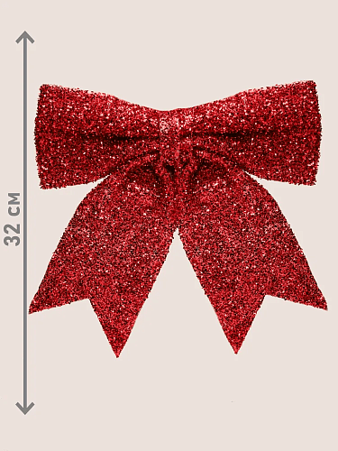 													Бант 32 красный 1шт 9918023 фото 2