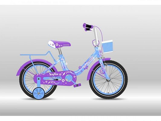 Велосипед детский MAXXPRO SOFIA 16"   ск. Бирюзово-сиреневый SOFIA-16-3 