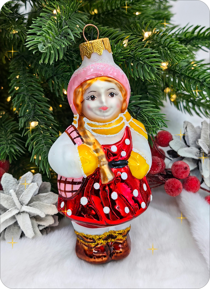 Елочная игрушка Герда красный 11 см, стекло // Герда 183 фото 3 Елочная игрушка Герда красный 11 см, стекло // Герда 183 фото 3