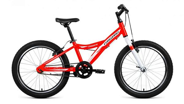 Велосипед детский FORWARD COMANCHE 1.0 20" 10,5" 1 ск. красно-белый RBKW91601003 2019