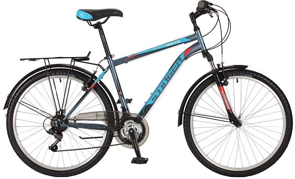Велосипед городской Stinger TRAFFIC 26" 18" 18 ск. серый 26SHV.TRAFFIC.18GR7 