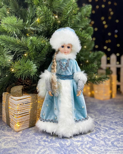 													Снегурочка музыкальная, танцующая 40 см голубой Р-5092-ББ