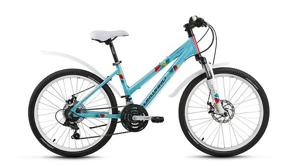 Велосипед горный FORWARD Seido 24 2.0 disc 24" 15" 18 ск. зеленый глянцевый FORWARD Seido 24 2.0 dis
