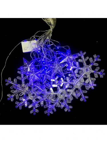 													Светодиодная бахрома  м, синий , , провод , К130-809