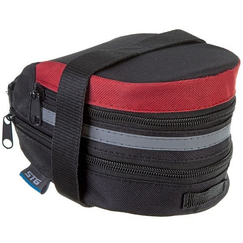 													Велосумка под седло STG 13014, M,   черный/красный Х83841 фото 5