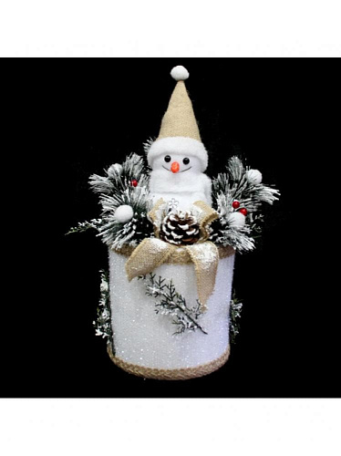 													Снеговик 45 см белый К130-634