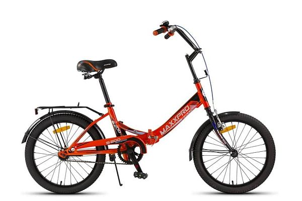 Велосипед городской складной MAXXPRO S200 20" 14" 1 ск. черно-оранжевый Y116-H36007 