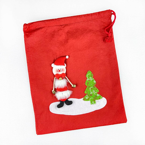 Мешочек для подарков 36x45 см красный 9817401 Мешочек для подарков 36x45 см красный 9817401