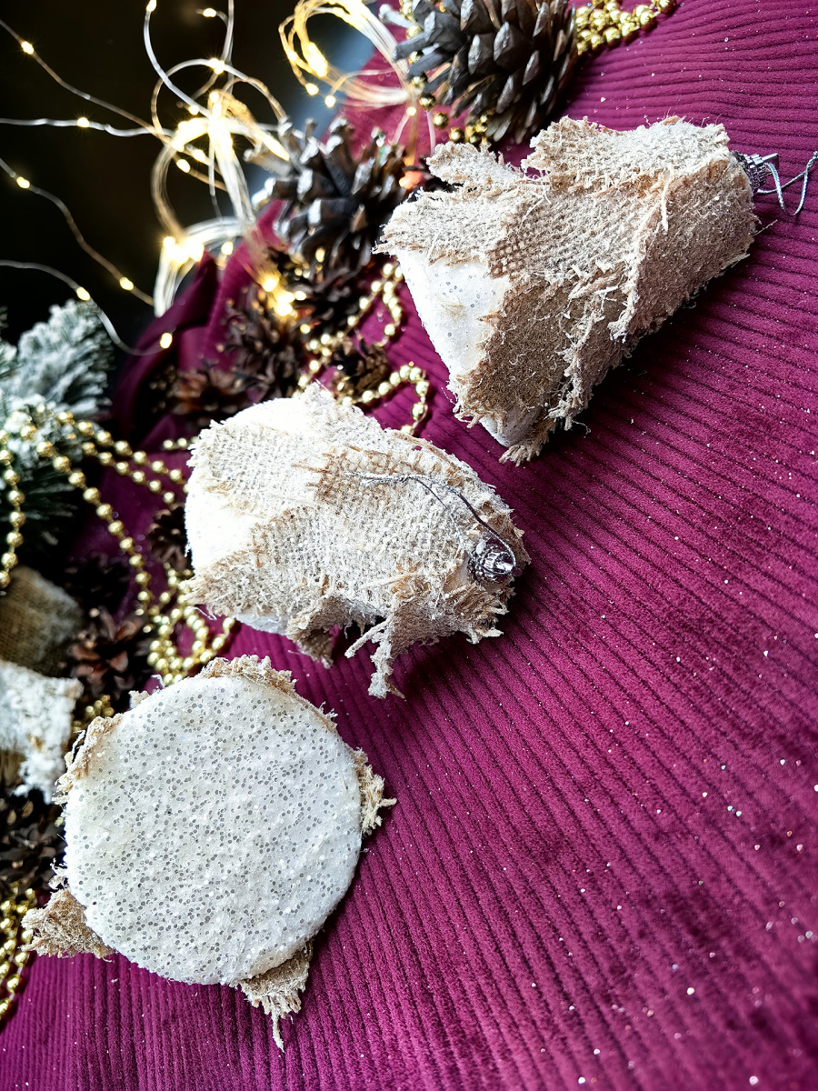 Набор шаров 8 см 3 шт мешковина 2016214 фото 3 Набор шаров 8 см 3 шт мешковина 2016214 фото 3