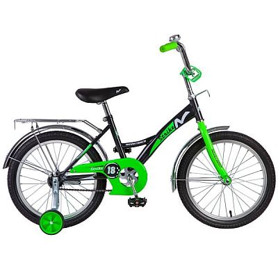 Велосипед детский Novatrack STRIKE 18" 10,5"  ск. черно-зеленый 183STRIKE.BKG8 