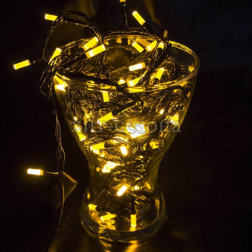 													 9 м м, Жёлтый 100 LED, , провод , 2018526