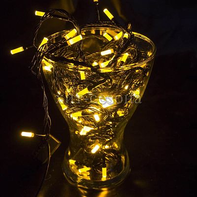  9 м м, Жёлтый 100 LED, , провод , 2018526