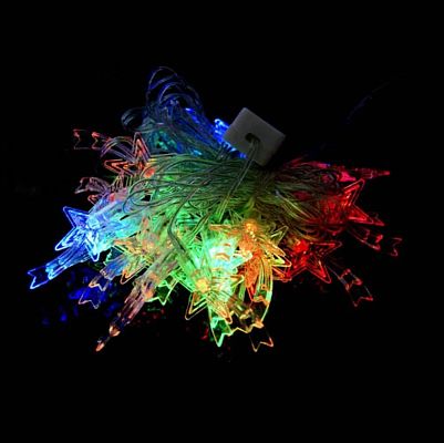  3,5 м м, МИКС 20 LED звезда, , провод , K130-241
