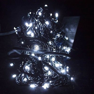  10 м м, белый холодный 100 LED пост. свеч., , провод , 2018921