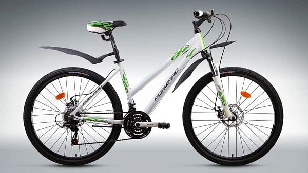 Велосипед горный FORWARD Jade 4.0 disc (2015) 26" 17" 21 ск. белый глянцевый FORWARD Jade 4.0 disc (