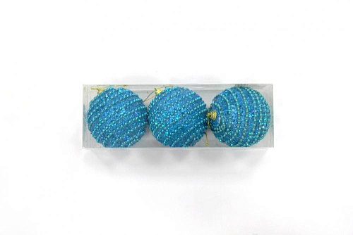 													Набор шаров 8 см 3 шт голубой 9918099