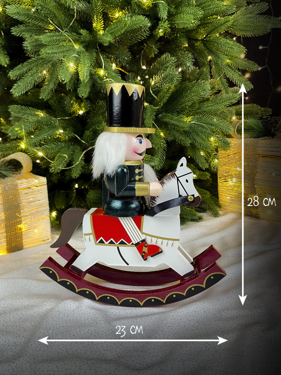 Фигурка "Щелкунчик на лошадке" синий дерево 28х23 Р-7191(C) фото 2 Фигурка "Щелкунчик на лошадке" синий дерево 28х23 Р-7191(C) фото 2